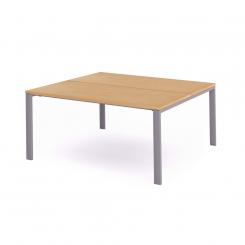 Rocada mesa de oficina serie total 160x163 blanco / gris