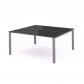 Rocada mesa de oficina serie total 180x163 aluminio / cristal negro