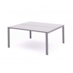 Rocada mesa de oficina serie total 180x163 aluminio / gris