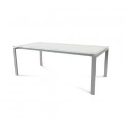 Rocada mesa de oficina serie total 200x100 aluminio/ cristal