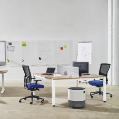 Rocada mesa de oficina serie total 200x80 blanco/blanco