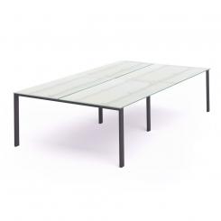 Rocada mesa de oficina serie total 320x163 antracita / cristal