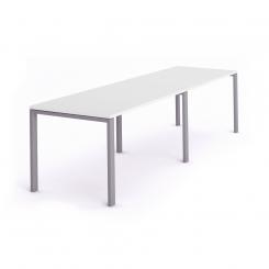 Rocada mesa de oficina serie total 320x80 aluminio / blanco. DISPONIBLE EN DISTINTOS ACABADOS. CONSÚLTANOS TODAS LAS OPCIONES DISPONIBLES.
