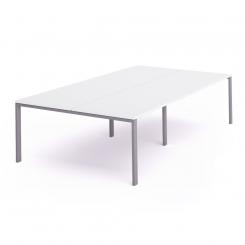 Rocada mesa de oficina serie total 360x163 aluminio / blanco. DISPONIBLE EN DISTINTOS ACABADOS. CONSÚLTANOS TODAS LAS OPCIONES DISPONIBLES.