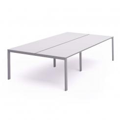 Rocada mesa de oficina serie total 360x163 aluminio / gris