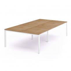 Rocada mesa de oficina serie total 360x163 blanco/ roble