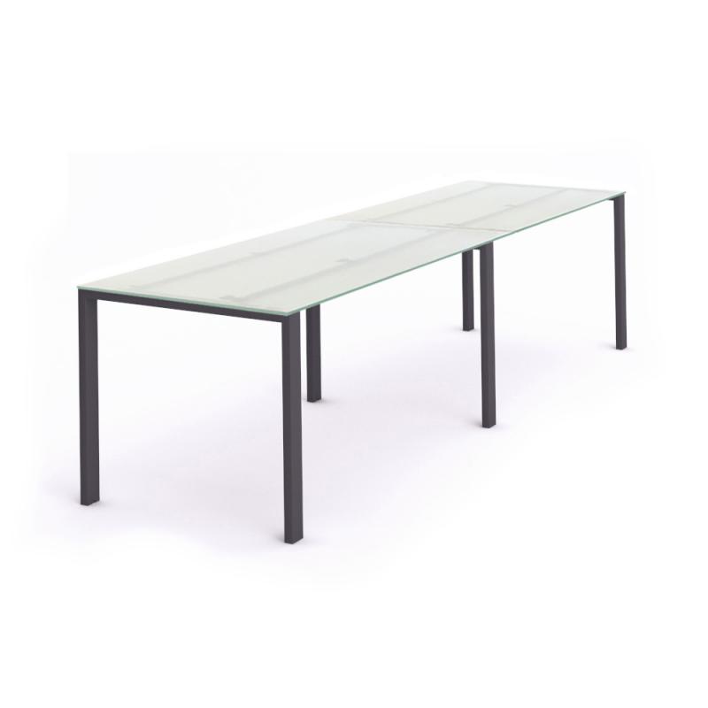 Rocada mesa de oficina serie total 360x80 antracita / cristal