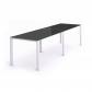 Rocada mesa de oficina serie total 360x80 blanco / cristal negro