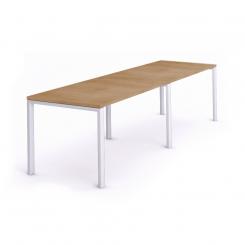 Rocada mesa de oficina serie total 360x80 blanco/ roble