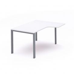 Rocada mesa de oficina serie total con forma de L derecha 180x120 antracita/blanco