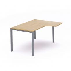 Rocada mesa de oficina serie total con forma de L derecha 180x120 antracita/haya