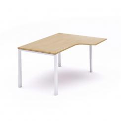 Rocada mesa de oficina serie total con forma de L derecha 180x120 blanco/haya. DISPONIBLE EN DISTINTOS ACABADOS. CONSÚLTANOS TODAS LAS OPCIONES DISPONIBLES.