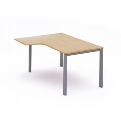 Rocada mesa de oficina serie total con forma de L izquierda 160x120 antracita/haya