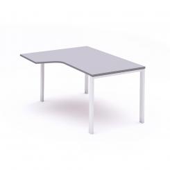 Rocada mesa de oficina serie total con forma de L izquierda 160x120 blanco/gris