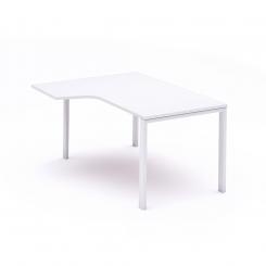 Rocada mesa de oficina serie total con forma de L izquierda 180x120 blanco/blanco