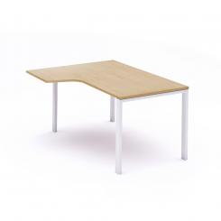 Rocada mesa de oficina serie total con forma de L izquierda 180x120 blanco/haya. DISPONIBLE EN DISTINTOS ACABADOS. CONSÚLTANOS TODAS LAS OPCIONES DISPONIBLES.