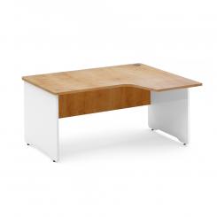 Rocada mesa de oficina serie work con forma de L derecha 160x120 blanco/roble