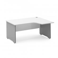 Rocada mesa de oficina serie work con forma de L derecha 160x120 gris/blanco