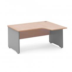 Rocada mesa de oficina serie work con forma de L derecha 160x120 gris/haya