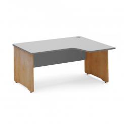 Rocada mesa de oficina serie work con forma de L derecha 160x120 roble/gris