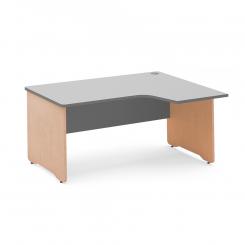 Rocada mesa de oficina serie work con forma de L derecha 180x120 haya/gris
