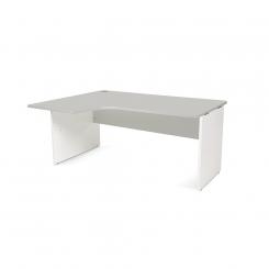 Rocada mesa de oficina serie work con forma de L izquierda 160x120 blanco/gris