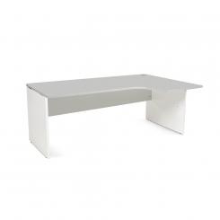 Rocada mesa de oficina serie work con forma de L izquierda 180x120 blanco/gris