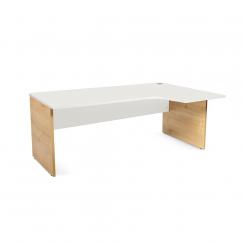 Rocada mesa de oficina serie work con forma de L izquierda 180x120 roble/ blanco