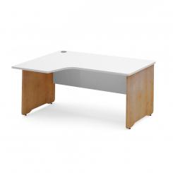 Rocada mesa de oficina serie work con forma de L izquierda 180x120 roble/gris