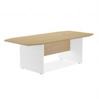 Rocada mesa de reuniones 220x100x72cm. color: pata blanca / tablero haya. DISPONIBLE EN DISTINTOS ACABADOS. CONSÚLTANOS TODAS LAS OPCIONES DISPONIBLES.