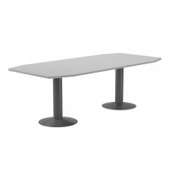 Rocada mesa de reuniones 220x100x72cm. color: pata metálica antracita / tablero gris