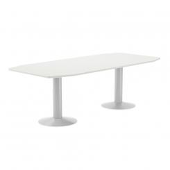 Rocada mesa de reuniones 220x100x72cm. color: pata metálica blanca / tablero blanco