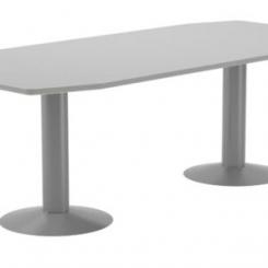 Rocada mesa de reuniones 220x100x72cm. color: pata metálica gris / tablero gris