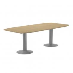 Rocada mesa de reuniones 220x100x72cm. color: pata metálica gris / tablero roble