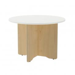 Rocada mesa de reuniones redonda 100cm de diámetro. Altura 74cm. color: pata antracita / tablero blanco