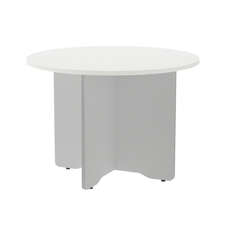 rocada-mesa-de-reuniones-redonda-100cm-de-diametro-altura-74cm-color-pata-gris-tablero-blanco