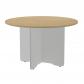 rocada-mesa-de-reuniones-redonda-120cm-de-diametro-altura-74cm-color-pata-gris-tablero-roble