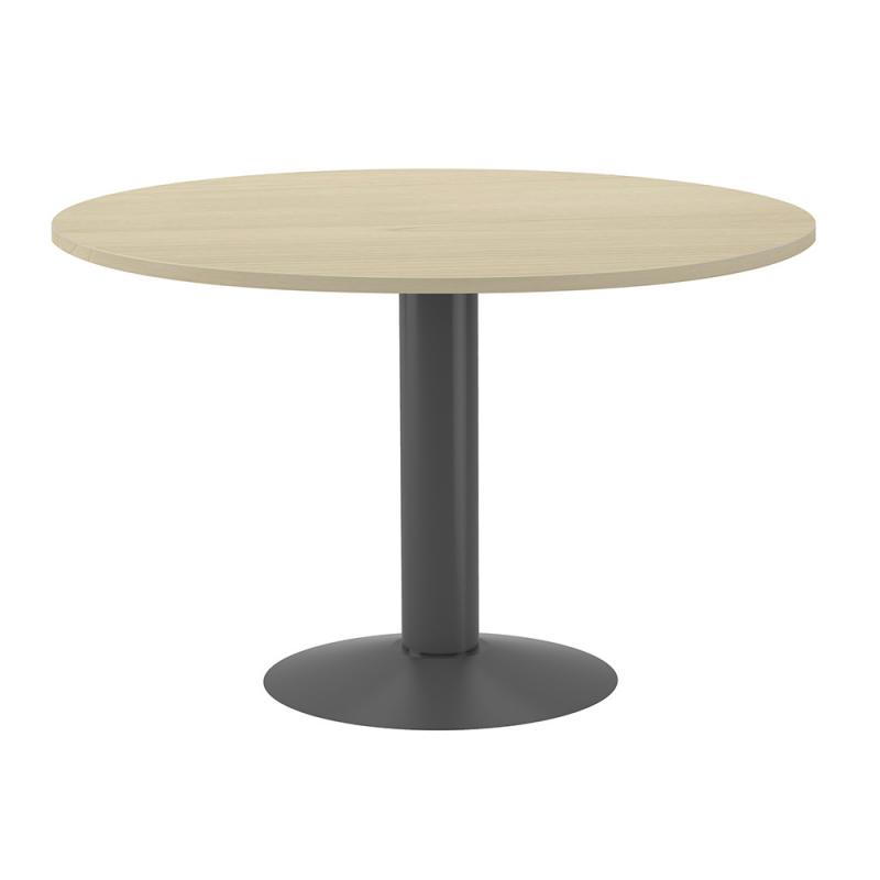 rocada-mesa-de-reuniones-redonda-120cm-de-diametro-altura-74cm-color-pata-metalica-antracita-tablero-haya