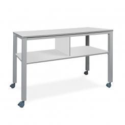 Rocada mesa executive 2 niveles 160x80 aluminio/gris (altura 100cm)