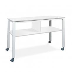 Rocada mesa executive 2 niveles 160x80 blanco/blanco (altura 100cm)