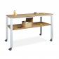 Rocada mesa executive 2 niveles 160x80 blanco/roble (altura 100cm)