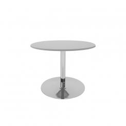 Rocada mesa reuniones  diámetro 80cm y altura74cm pata cromada /  tablero gris