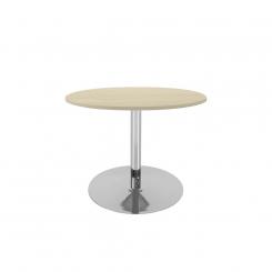 Rocada mesa reuniones  diámetro 80cm y altura74cm pata cromada /  tablero haya. DISPONIBLE EN DISTINTOS ACABADOS. CONSÚLTANOS TODAS LAS OPCIONES DISPONIBLES.