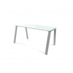 Rocada mesa serie blanca 140x80 alum/cris blanco