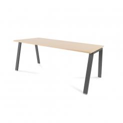 Rocada mesa serie blanca 180x80 alum/cris blanco