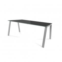 Rocada mesa serie blanca 180x80 alum/cris negro