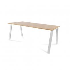 Rocada mesa serie blanca 180x80 blanco/ roble