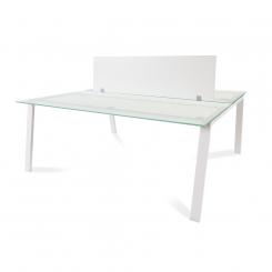 ROCADA Panel Divisor 40X136 Melamina Blanco (Mesa Individual Cristal)