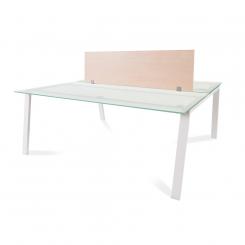 ROCADA Panel Divisor 40X136 Melamina Haya (Mesa Individual Cristal)