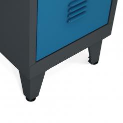 ROCADA Pies soldados para taquillas Con Niveladores Ral 7016